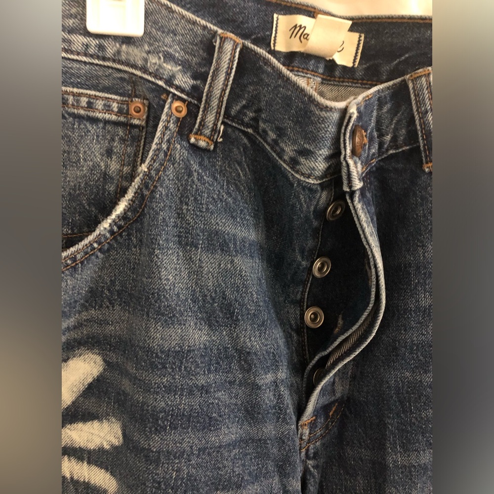 Madewell The Dean Easy Straight shibori wash Rigid Jeans size 30 brand new - Picture 16 of 17